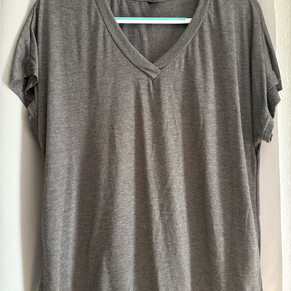 Charcoal V-Neck Women's Tee